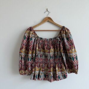 Cara Cara Everly Top in Chai Tea Deco Women's Size Small